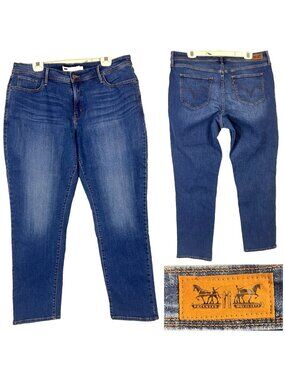 Levis 512 Perfectly Shaping Womens Skinny Leg Jeans size 20w 37x30 True Fit 2014